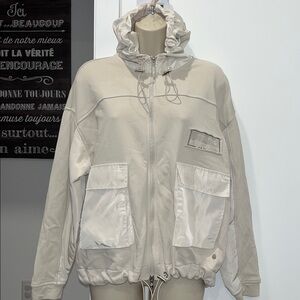 Monari Cardigan Cream Tan Silver
